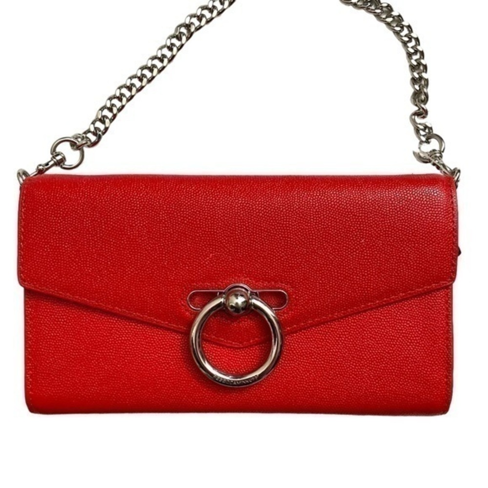 Rebecca minkoff red leather WOC clutch crossbody bag